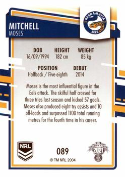 2021 NRL Elite #089 Mitchell Moses Back